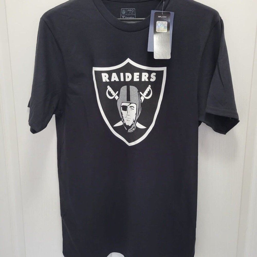Las Vegas Raiders NFL Men's T Shirt Size S Black Cotton Crew Neck Football Tee